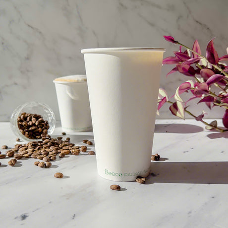 Vaso de café blanco Beeco (1.000 u) 16oz