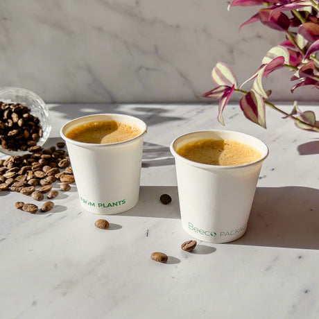 Vaso de café blanco Beeco 4oz (120ml)