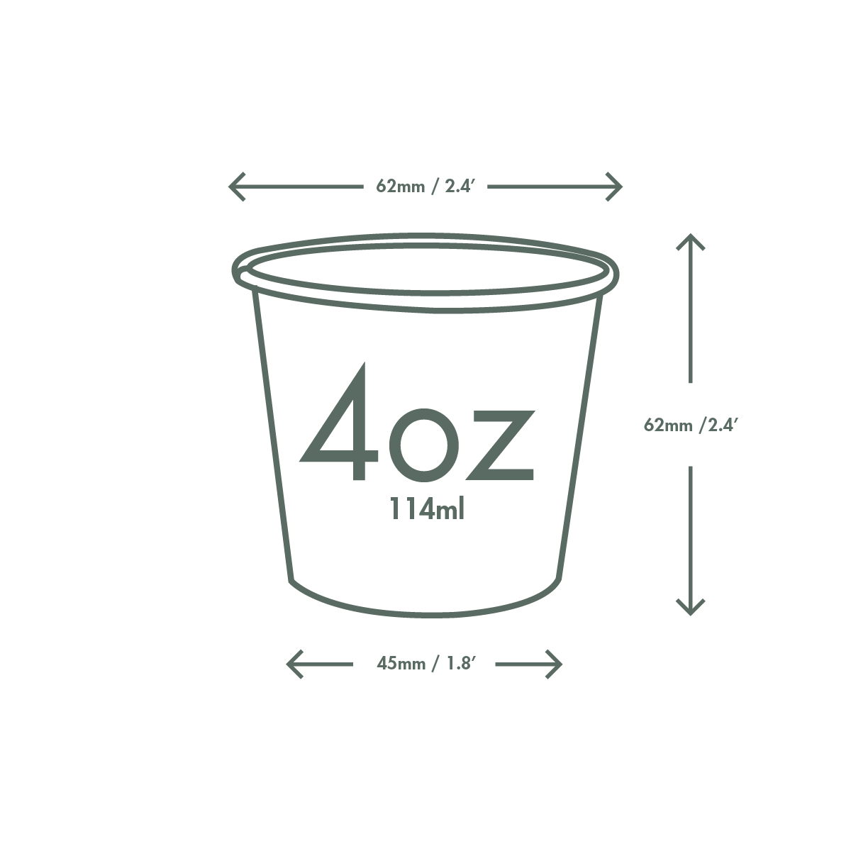 Vaso de café blanco Beeco 4oz (120ml)