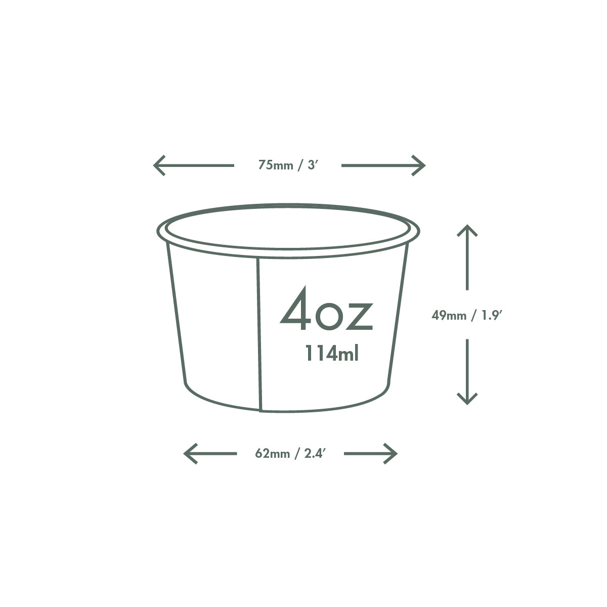 Base bowl sopas y helados kraft 4oz