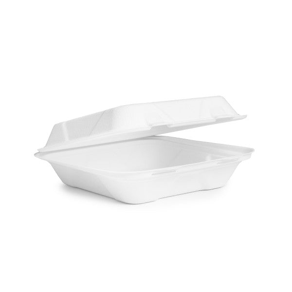 Clamshell compostable de bagasse cuadrado (1200ml)