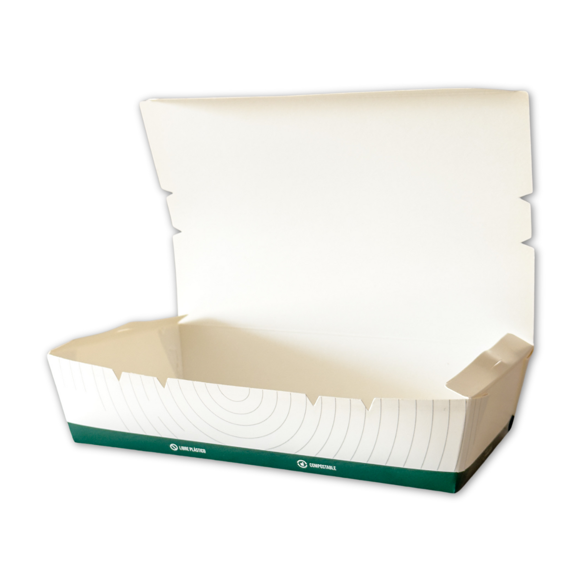 Caja Sushi Compostable - 3 Roll (21x13x5)