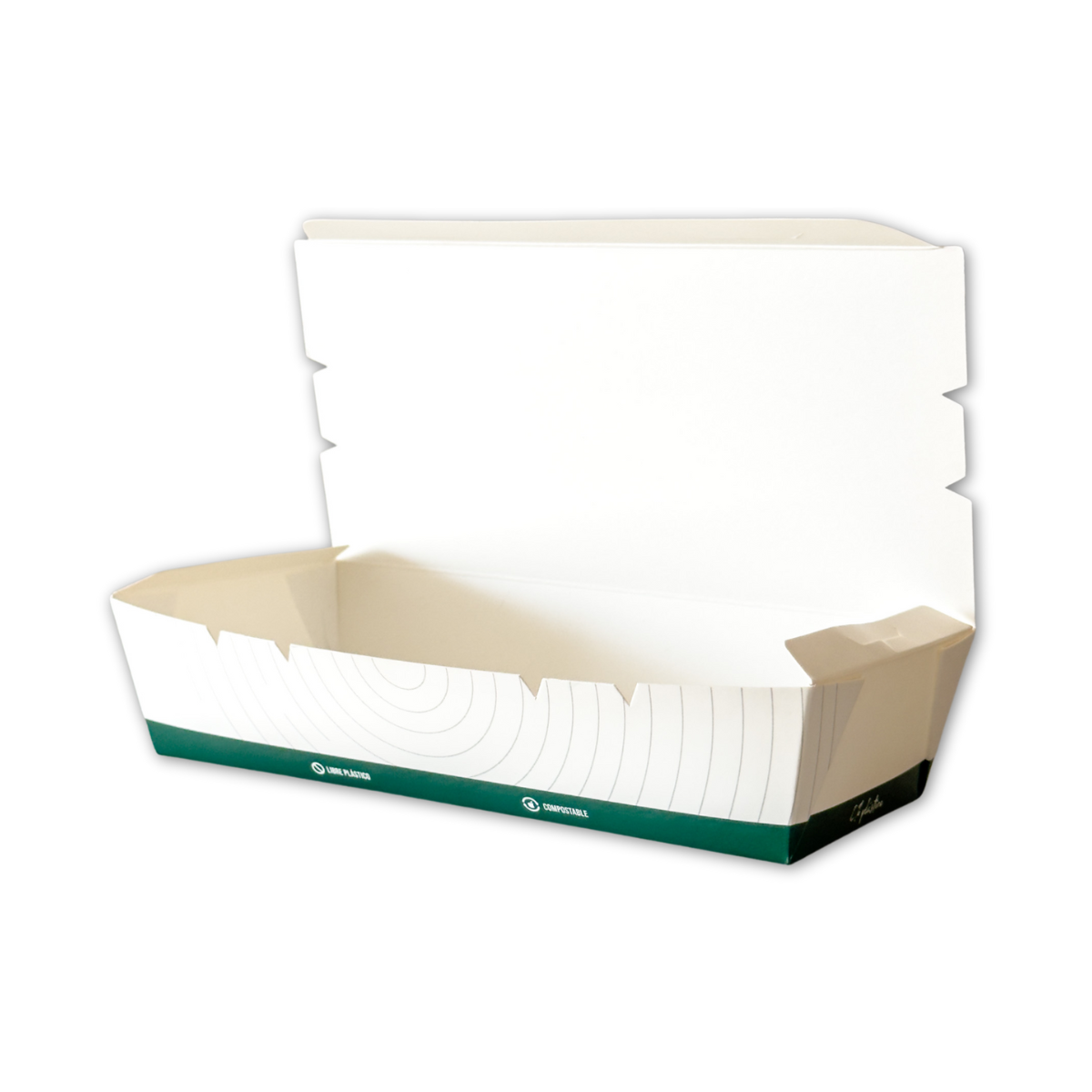 Caja Sushi Compostable - 2 Roll (21x9x5)