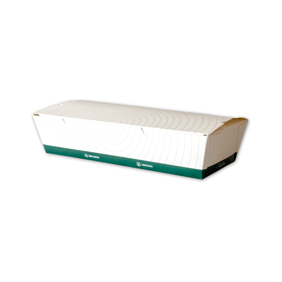 Caja Sushi Compostable - 2 Roll (21x9x5)
