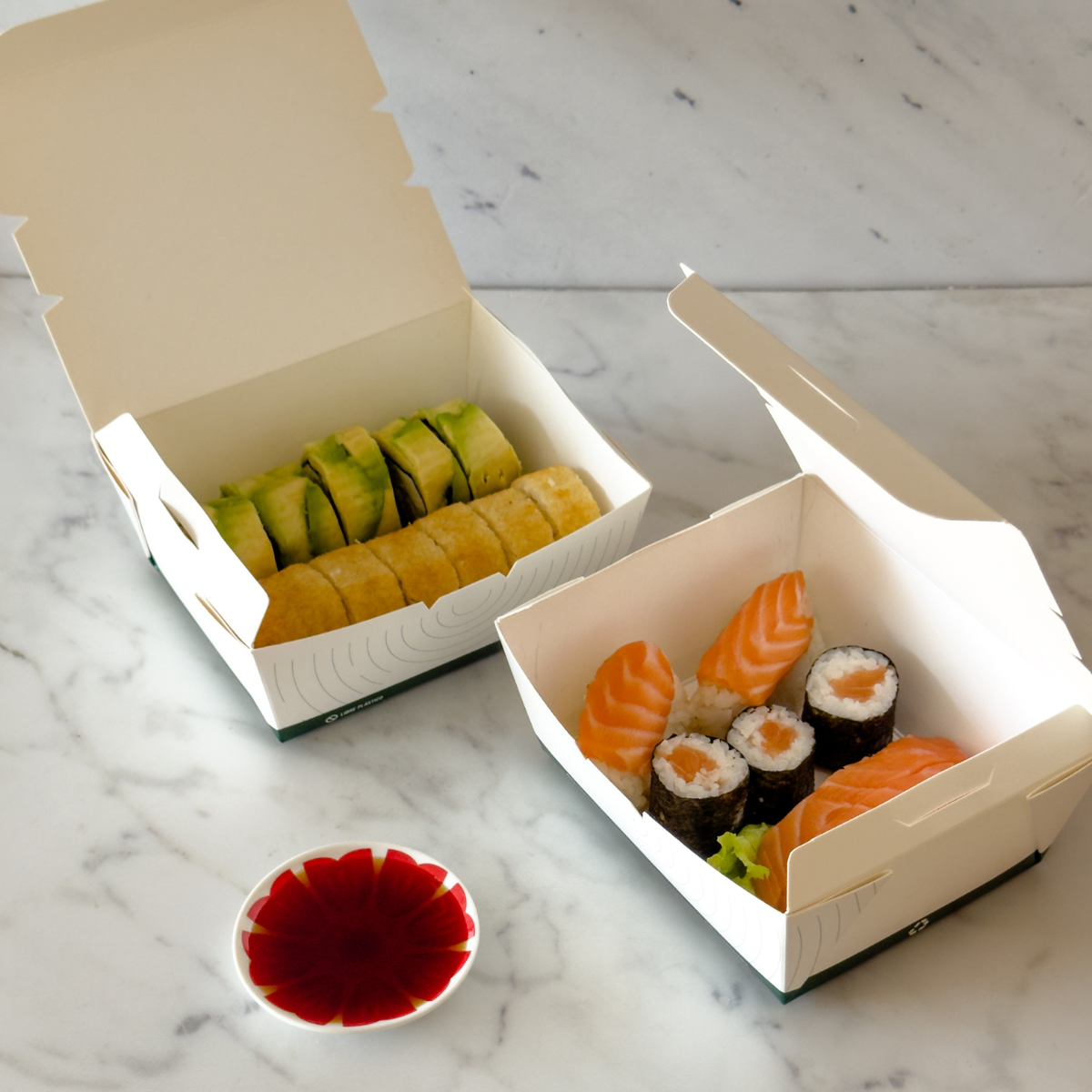 Caja Sushi Compostable - 1 Roll (12x10x6)