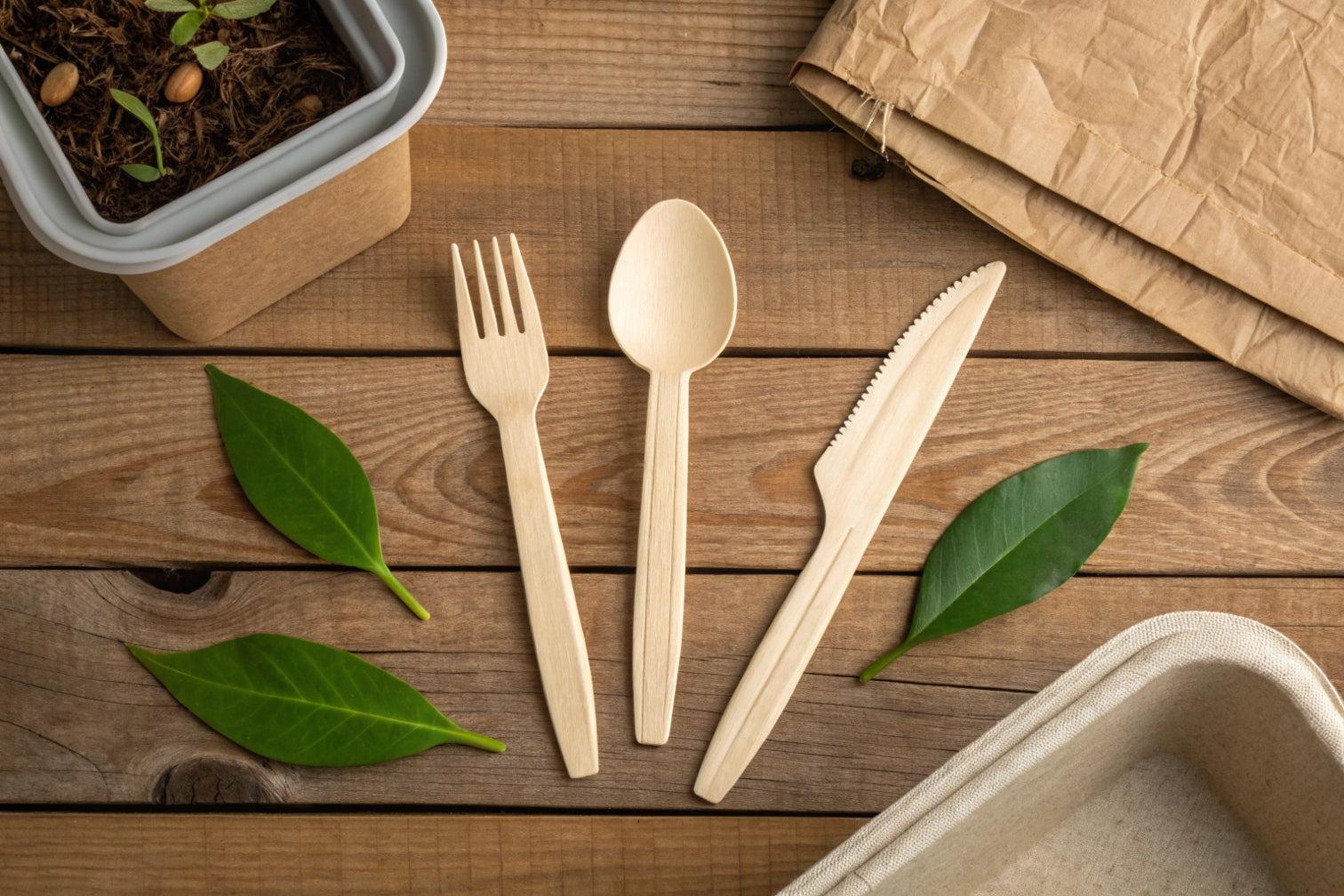 Cubiertos compostables: la alternativa sostenible al plástico de un solo uso