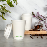 Vaso de café blanco Beeco Doble capa 12oz (360ML)
