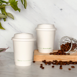 Vaso de cafe blanco Beeco Doble capa 8oz (240ML)